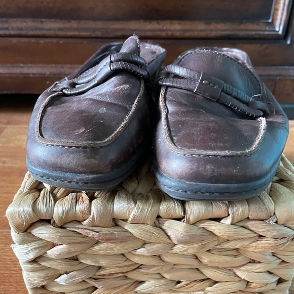Vintage  Liz Claiborne Lizflex Marina Leather slide clogs in size 8 - Picture 1 of 5